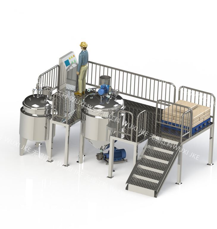 Industrial Stainless Steel Vacuum Mixing Tank Homogenizer Tank
